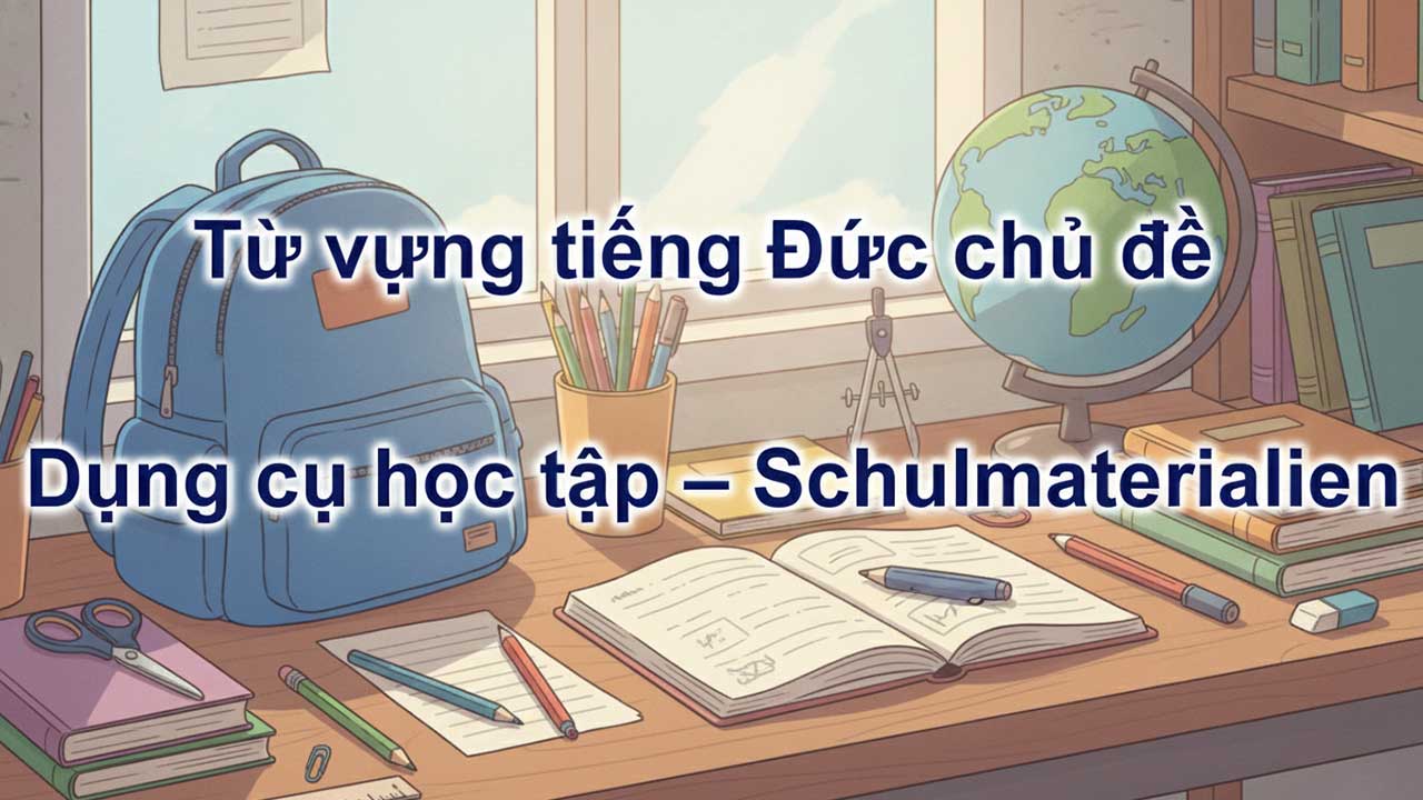 Từ vựng tiếng Đức chủ đề Dụng cụ học tập