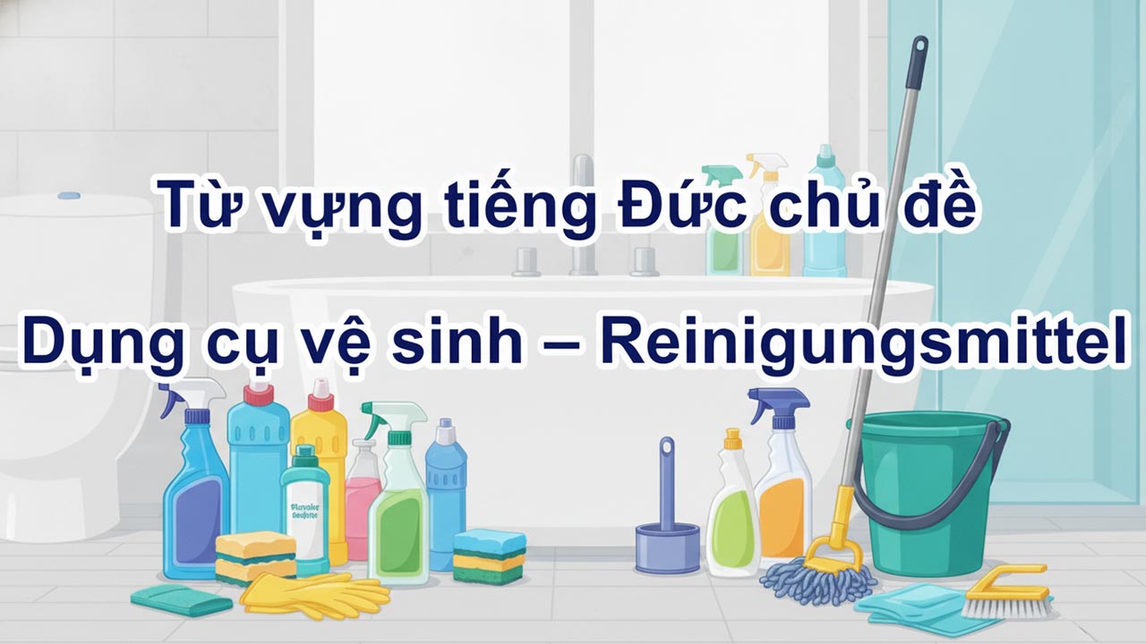 Từ vựng tiếng Đức chủ đề Dụng cụ vệ sinh