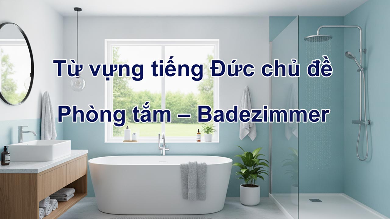 Từ vựng tiếng Đức chủ đề Phòng tắm