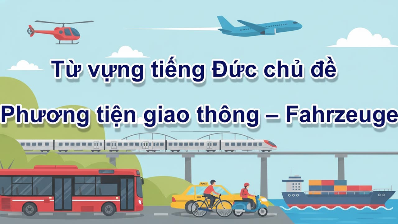 Từ vựng tiếng Đức chủ đề Phương tiện giao thông - Fahrzeuge