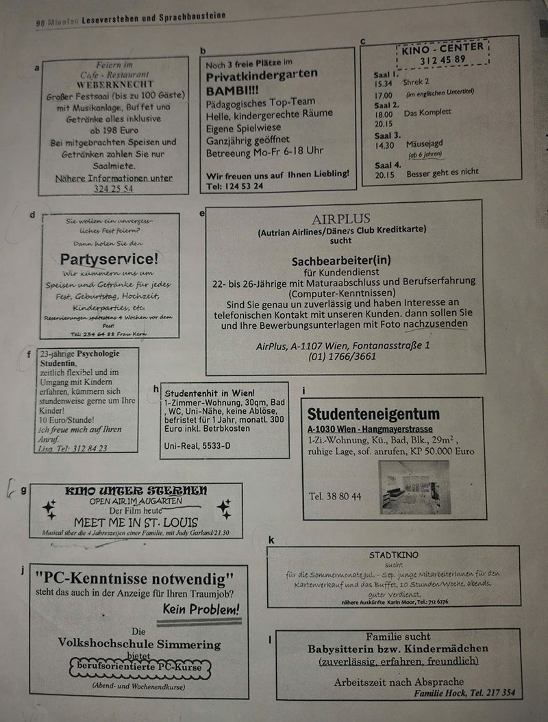 Anzeige PETRA Leseverstehen