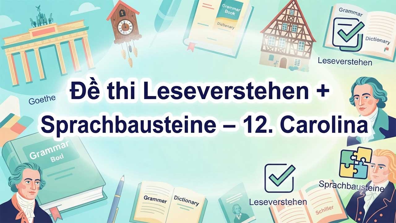 Đề thi Leseverstehen + Sprachbausteine – 12. Carolina
