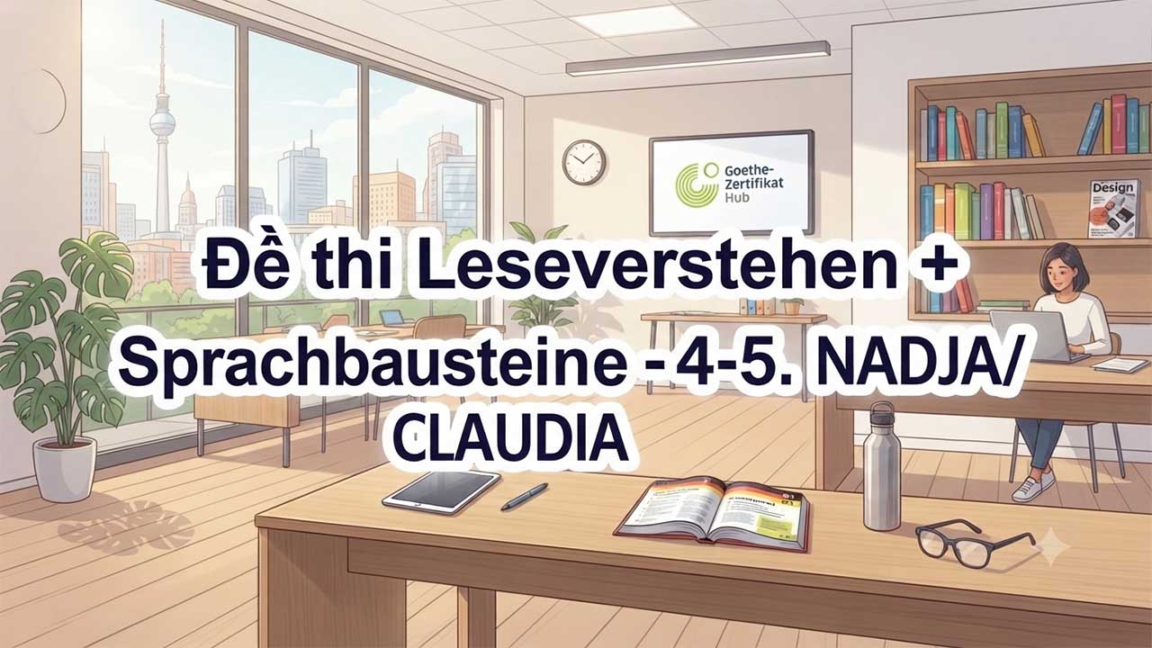 Đề thi Leseverstehen + Sprachbausteine - 4-5. NADJA/ CLAUDIA