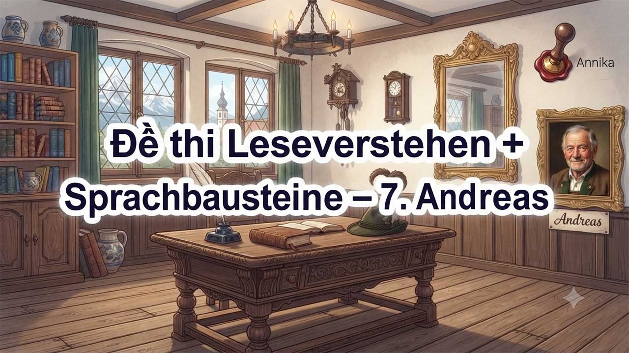 Đề thi Leseverstehen + Sprachbausteine – 7. Andreas