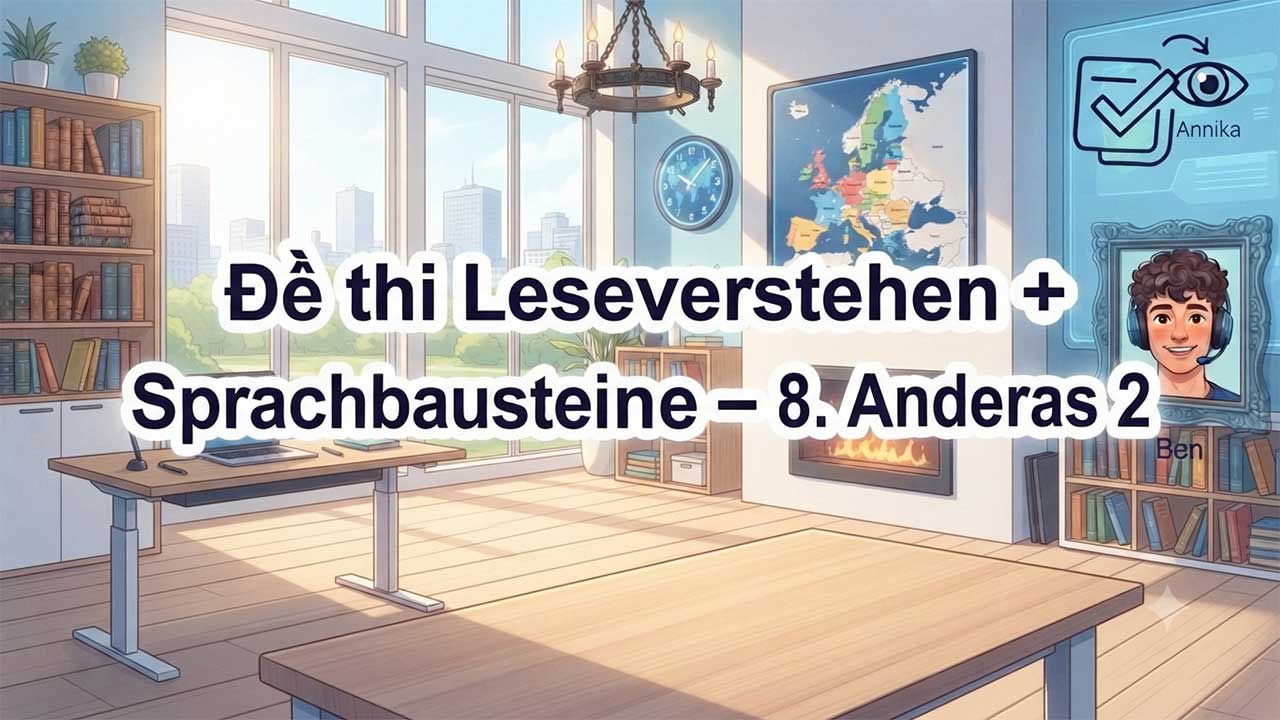 Đề thi Leseverstehen + Sprachbausteine – 8. Anderas 2