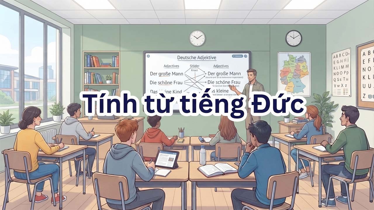 Tính từ tiếng Đức: Cách chia, so sánh và sử dụng đầy đủ