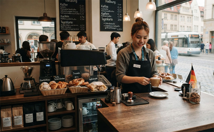 Sinh viên đi làm thêm ở Đức