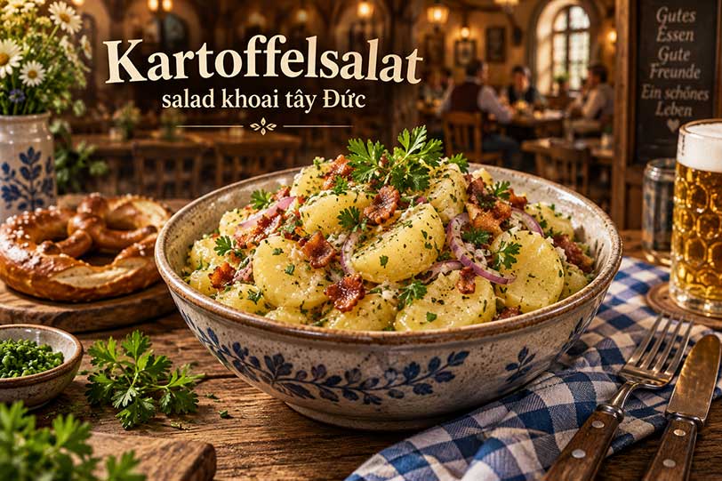 Kartoffelsalat – salad khoai tây Đức