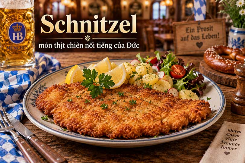 Schnitzel – món thịt chiên nổi tiếng của Đức