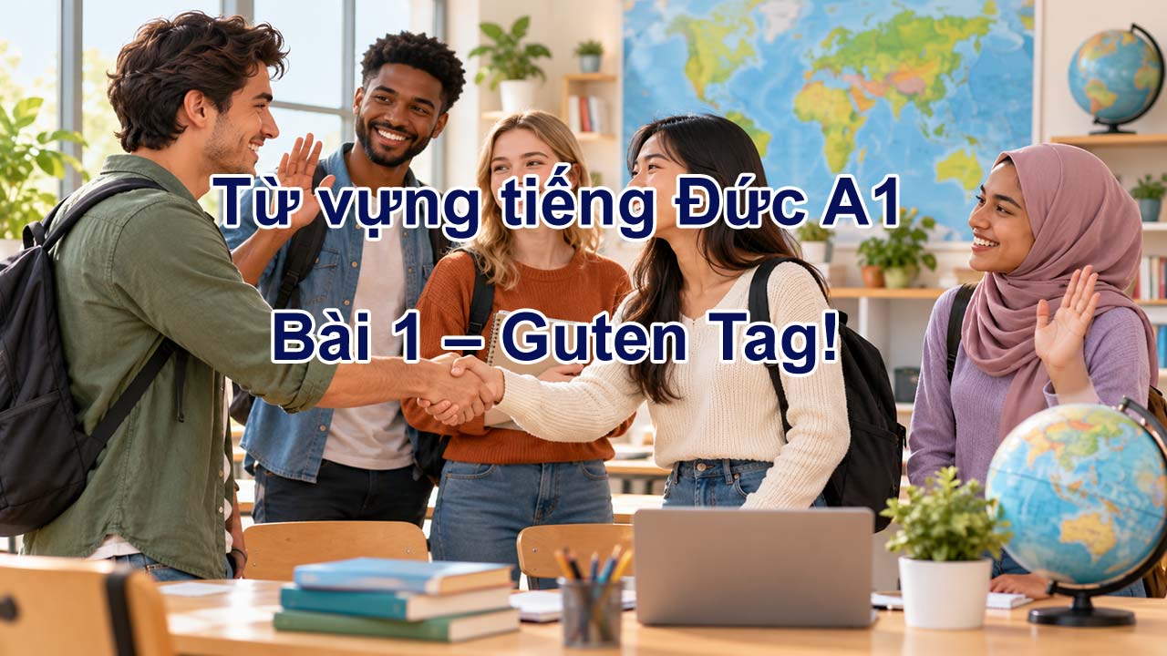 Từ vựng tiếng Đức A1 bài 1 - Guten Tag!