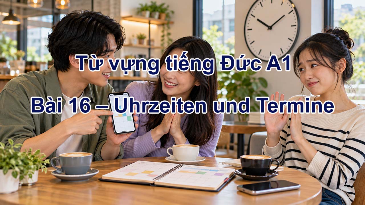 Từ vựng tiếng Đức A1 bài 16 - Uhrzeiten und Termine