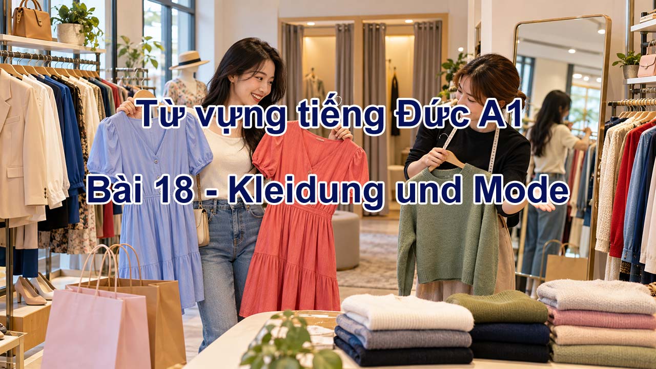 Từ vựng tiếng Đức A1 bài 18 - Kleidung und Mode