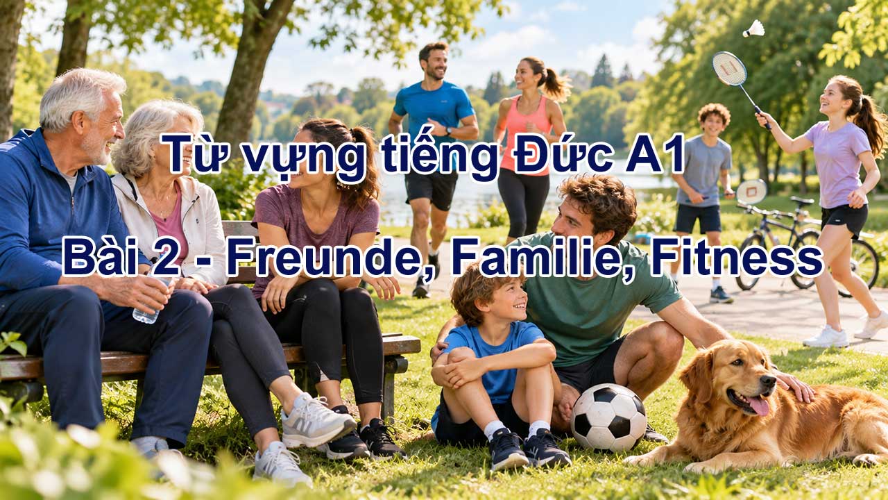 Từ vựng tiếng Đức A1 bài 2 - Freunde, Familie, Fitness