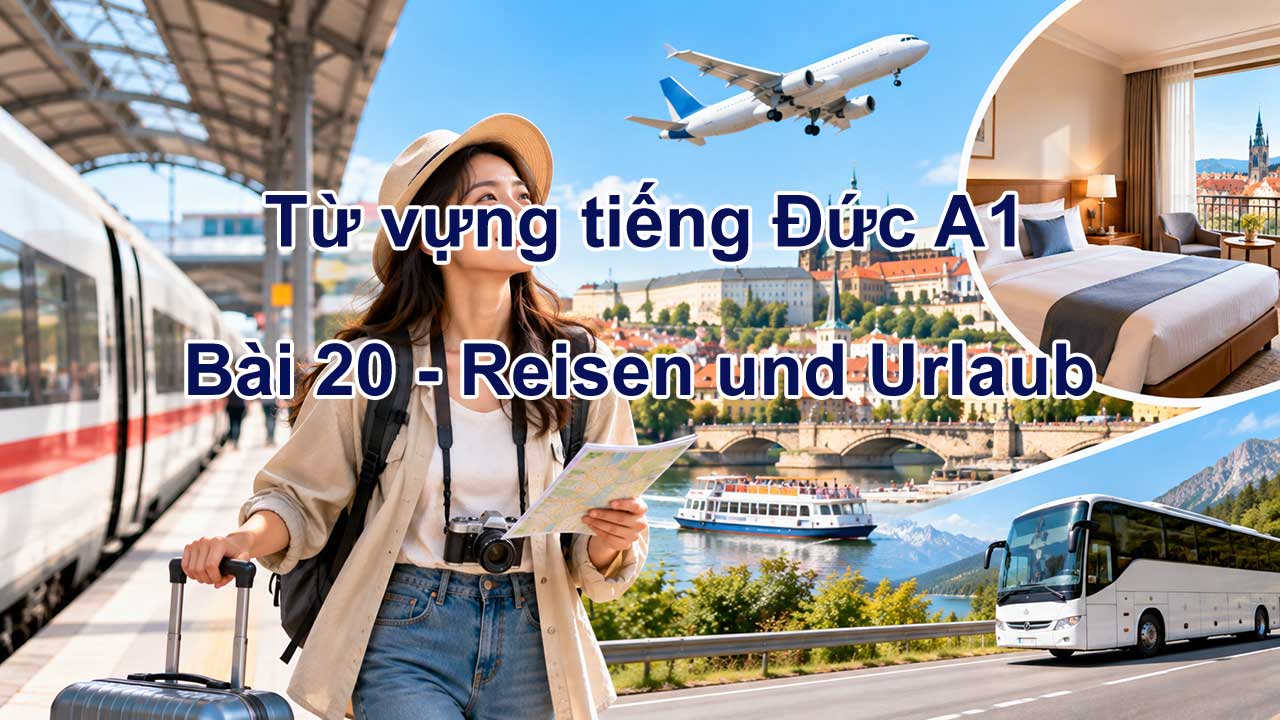 Từ vựng tiếng Đức A1 bài 20 - Reisen und Urlaub