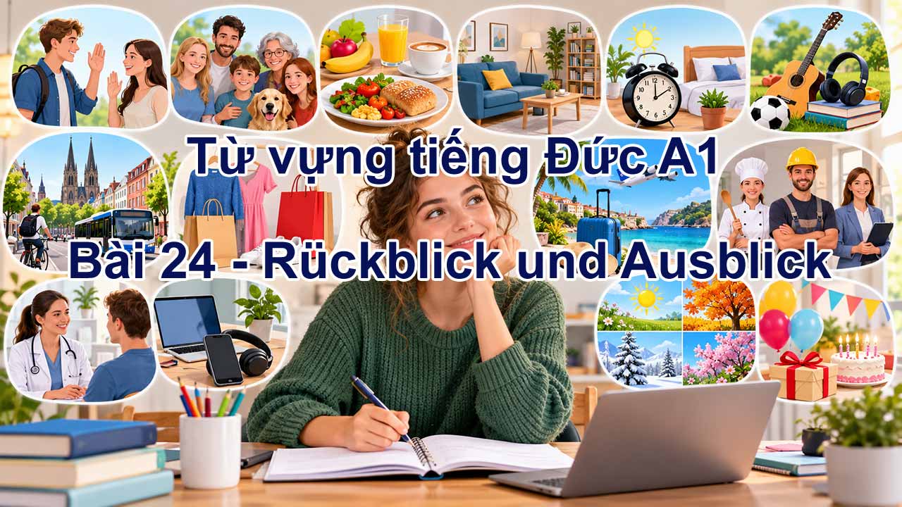 Từ vựng tiếng Đức A1 bài 24 - Rückblick und Ausblick
