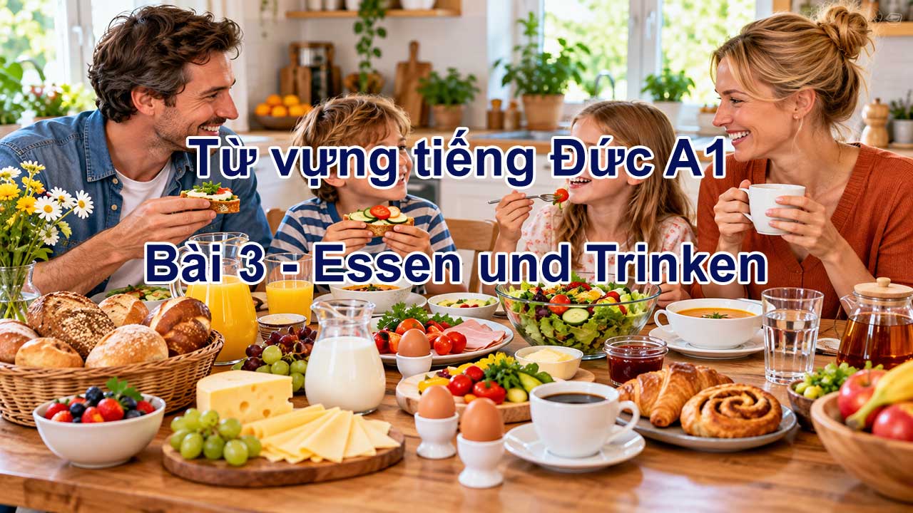 Từ vựng tiếng Đức A1 bài 3 - Essen und Trinken / Wir essen gern