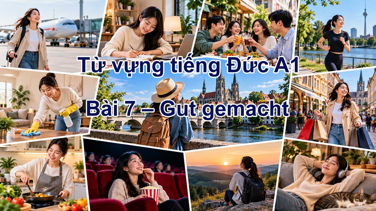 Từ vựng tiếng Đức A1 bài 7 - Gut gemacht!